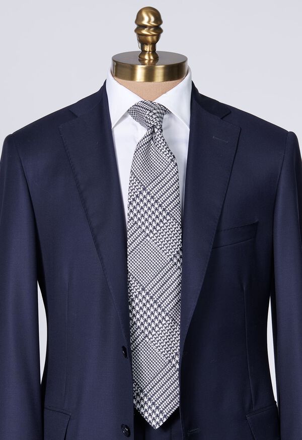 Paul Stuart Silk Jacquard Plaid Tie, image 3