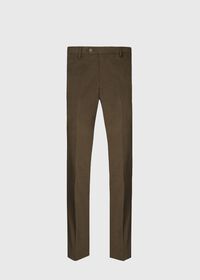 Paul Stuart Suede Trimmed Brushed Cotton Trouser, thumbnail 1