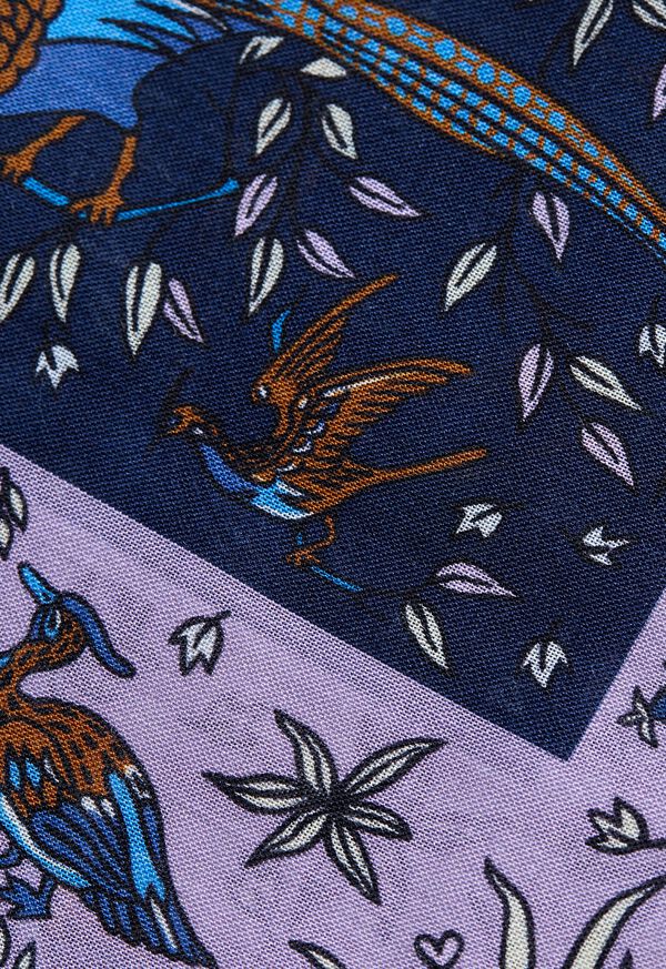 Paul Stuart Wool & Silk Forest Print Pocket Square, image 3