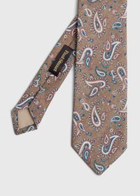 Paul Stuart Linen Paisley Tie, thumbnail 1