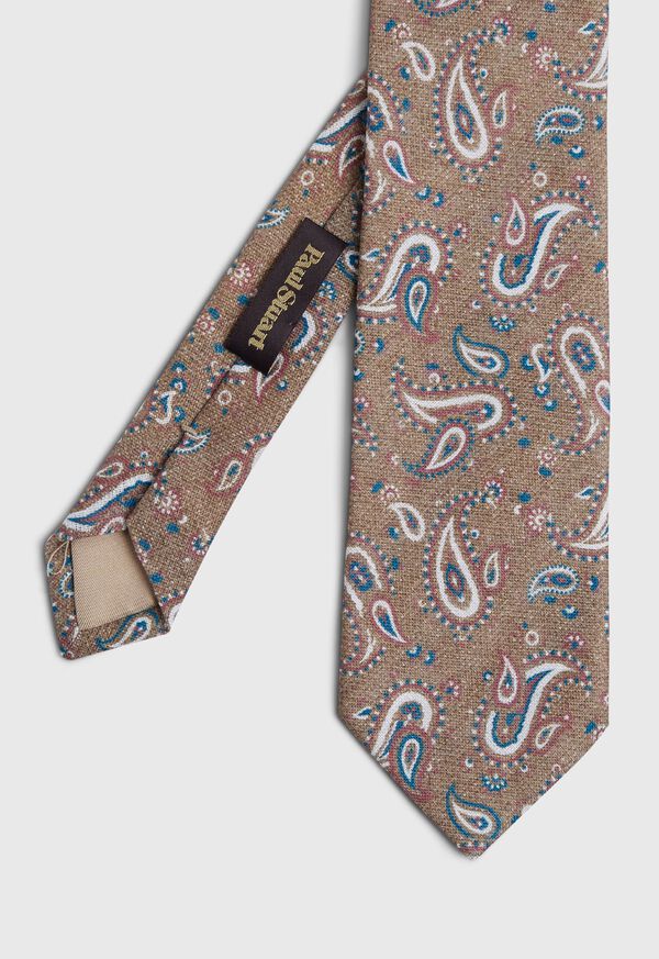 Paul Stuart Linen Paisley Tie, image 1