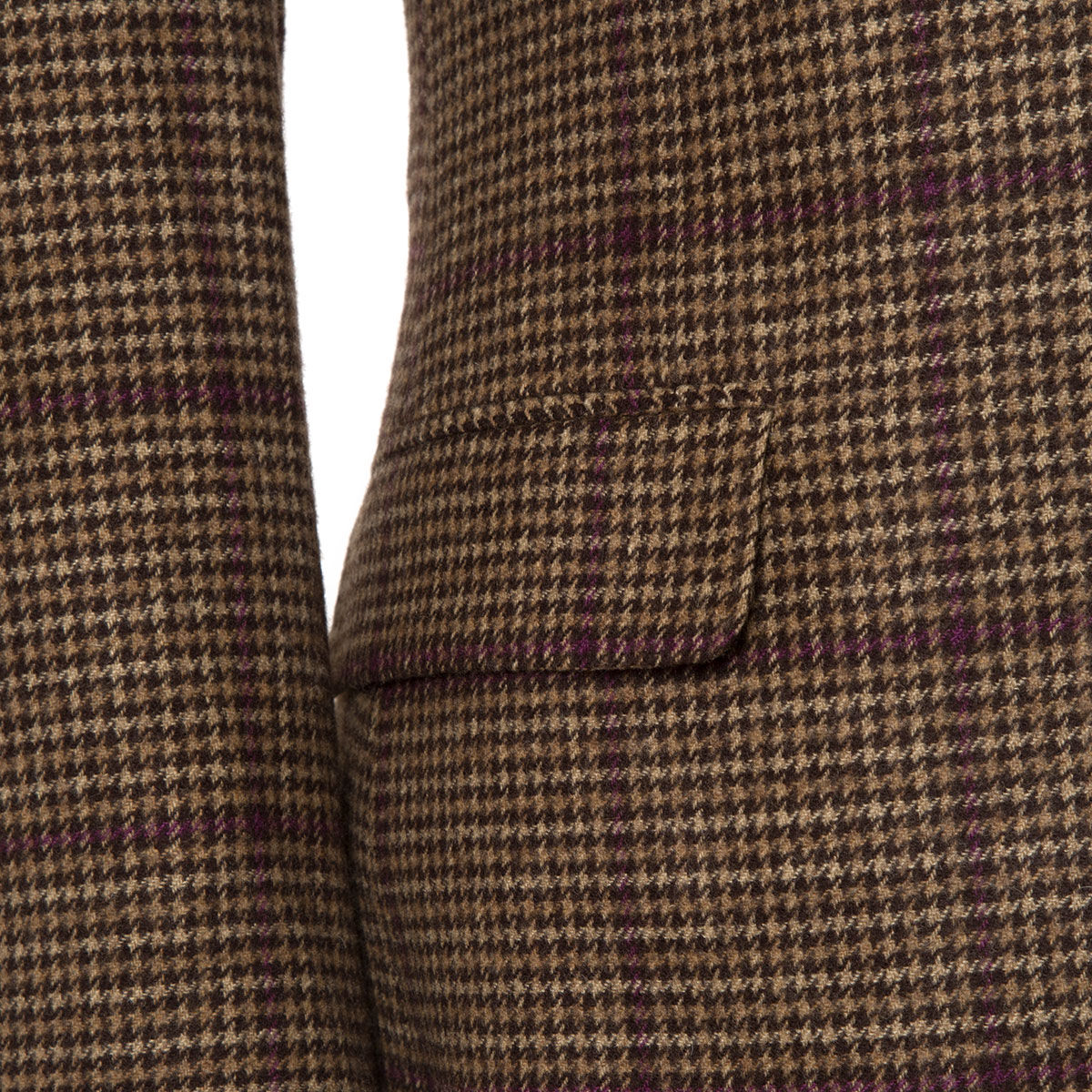 Stuart Fit Plaid Wool Sport Jacket with Windowpane Accent