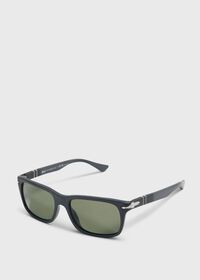 Paul Stuart Persol® Black Sunglasses with Green Lens, thumbnail 3