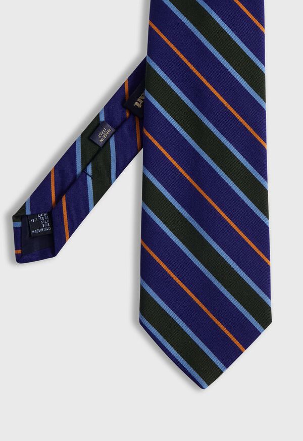 Paul Stuart Wool & Cotton Stripe Tie, image 1