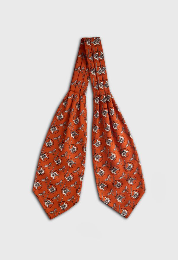 Paul Stuart Silk Fox Print Ascot, image 2