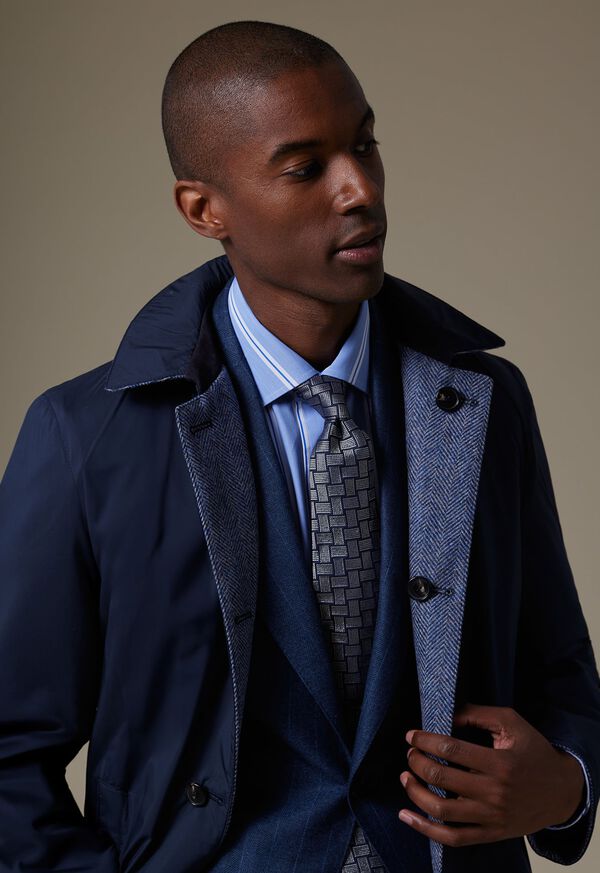 Paul Stuart Wool Herringbone Reversible Coat, image 6