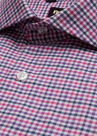 Paul Stuart Mini Check Flannel Sport Shirt, thumbnail 2