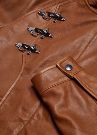 Paul Stuart Nappa Leather Jacket with Clips, thumbnail 2
