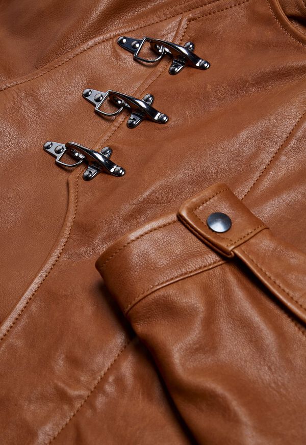 Paul Stuart Nappa Leather Jacket with Clips, image 2