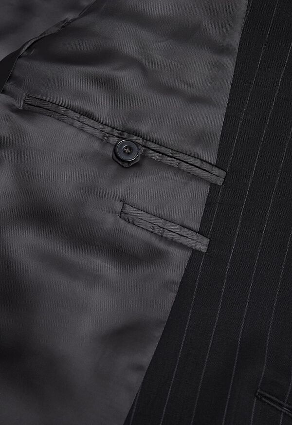 Paul Stuart Black and White Chalk Stripe Suit, image 4