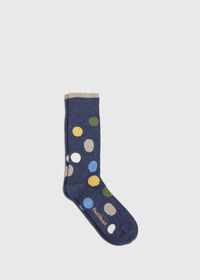 Paul Stuart Cashmere Blend Multi Color Dot Sock, thumbnail 1