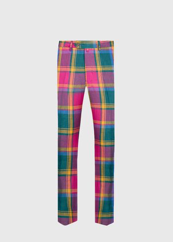 Paul Stuart Linen Plaid Dress Trouser
