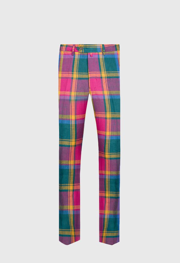 Paul Stuart Linen Plaid Dress Trouser, image 1