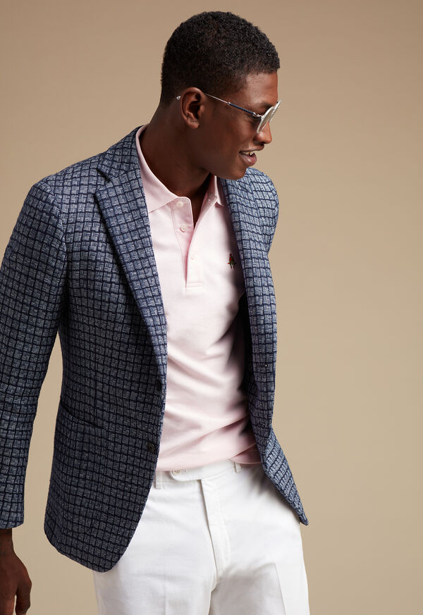 Paul Stuart Blue Basket Weave  Jacket, image 2