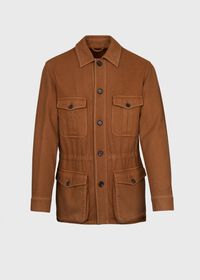 Paul Stuart Garment Washed Cashmere Safari Jacket, thumbnail 1