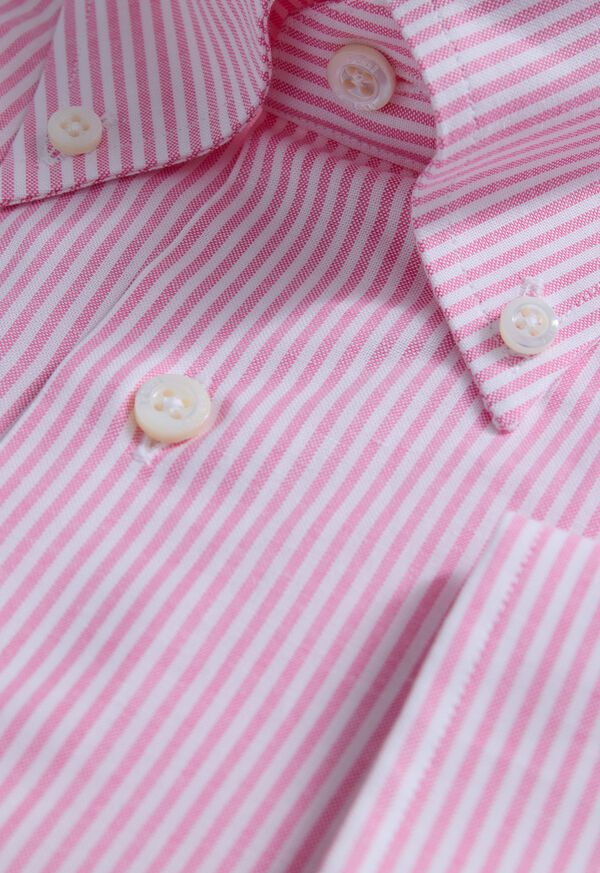 Paul Stuart Striped Oxford Logo Sport Shirt, image 2