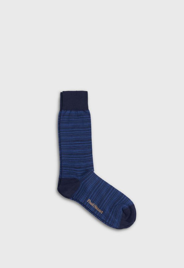 Paul Stuart Wool Multicolor Stripe Sock, image 1
