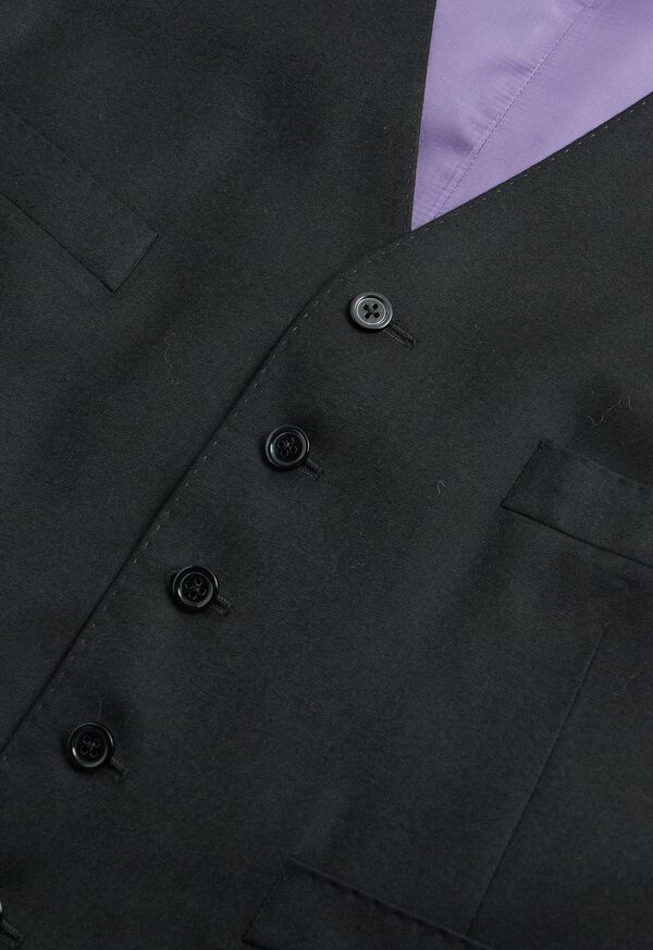Paul Stuart Black Doeskin Vest, image 2