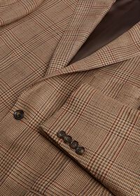 Paul Stuart Silk Brown Plaid Jacket, thumbnail 2