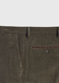 Paul Stuart Suede Trimmed Corduroy Trouser, thumbnail 3