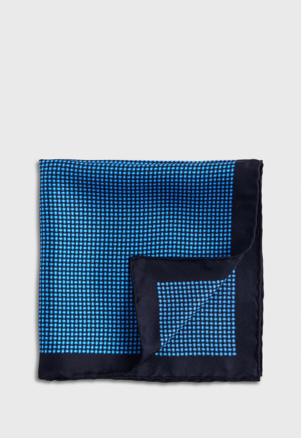 Paul Stuart Silk Twill Micro Medallion Pocket Square, image 1