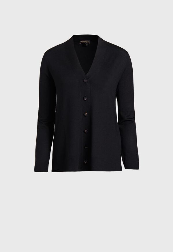 Paul Stuart Lightweight Wool Button Front Cardigan, image 1