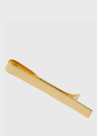 Paul Stuart Engine Turned Gold Vermeil Tie Bar, thumbnail 1