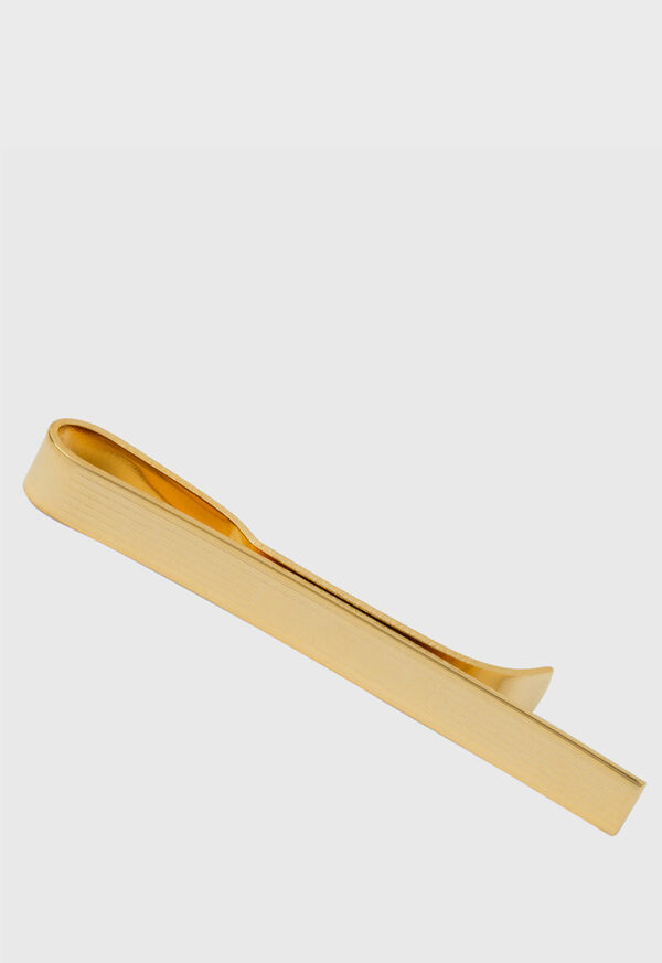 Paul Stuart Engine Turned Gold Vermeil Tie Bar, image 1