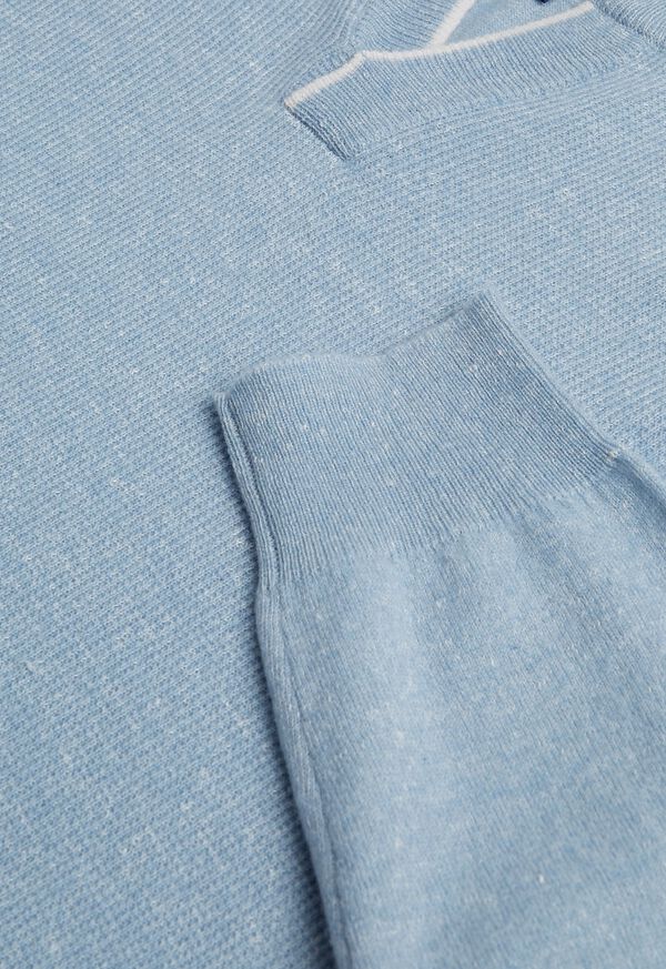 Paul Stuart Open Collar Sweater With Contrast Tipping, image 2
