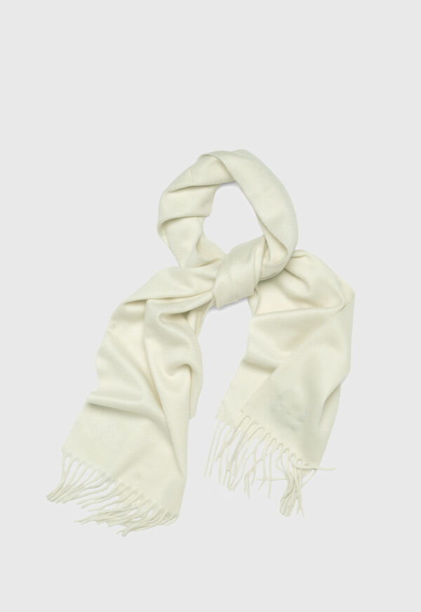 Paul Stuart Cashmere Solid Color Scarf with Embroidered Logo, image 47