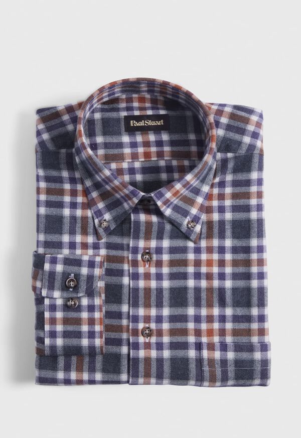 Paul Stuart Flannel Plaid Sport Shirt, image 1