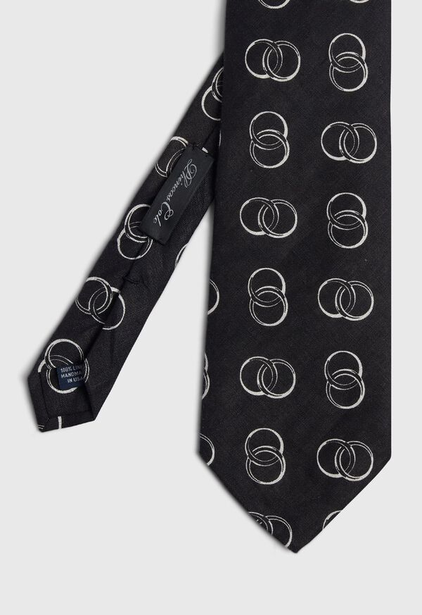 Paul Stuart Linen Print Gilbert Tie