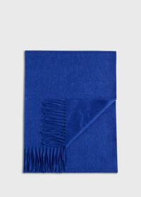Paul Stuart Cashmere Solid Color Scarf with Embroidered Logo, thumbnail 9