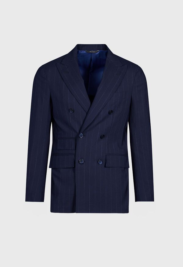 Paul Stuart All Year Wool Double Breasted Stripe Suit, image 2