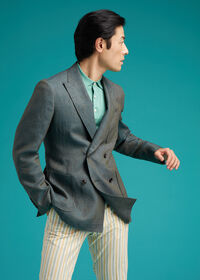 Paul Stuart Olive Linen Jacket, thumbnail 2