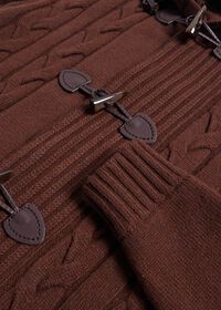 Paul Stuart Wool & Cashmere Cable Knit Toggle Cardigan, thumbnail 2