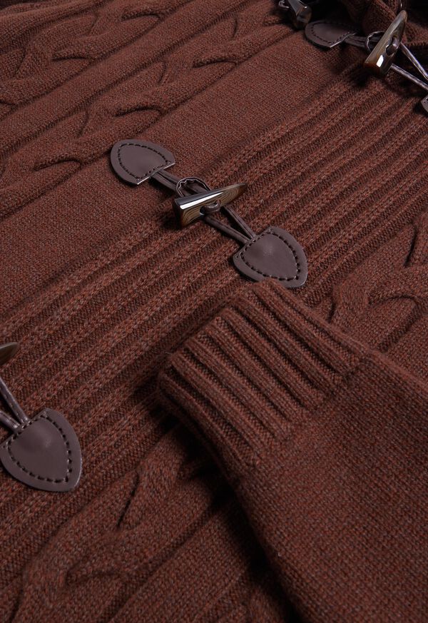 Paul Stuart Wool & Cashmere Cable Knit Toggle Cardigan, image 2