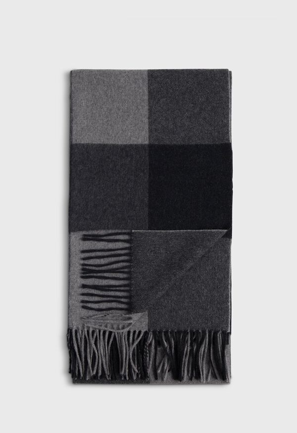 Paul Stuart Cashmere Checked Scarf, image 1