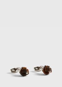 Paul Stuart Sterling Silver with Tiger Eye Carved Knot, thumbnail 1