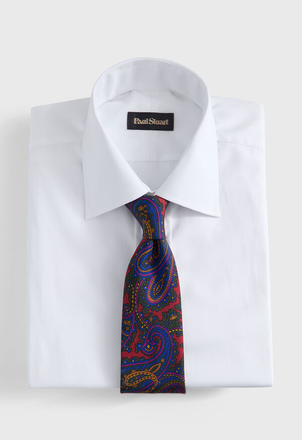 Paul Stuart Ornate Paisley Print Silk Tie, image 2