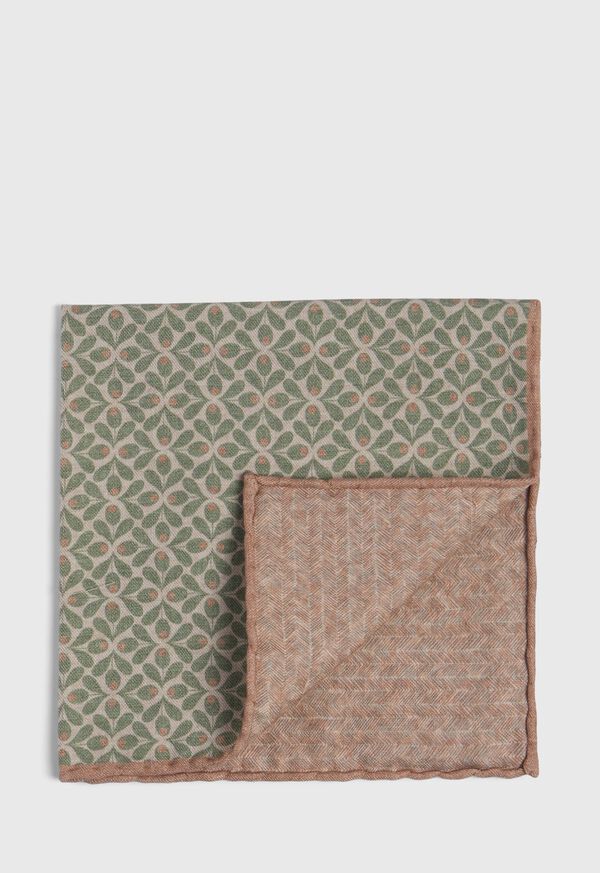 Paul Stuart Reversible Floral Print Pocket Square, image 1