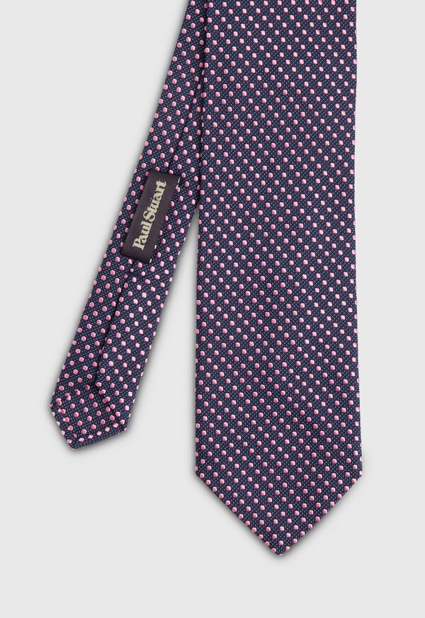 Paul Stuart Textured Ground Jacquard Dot Tie, image 1