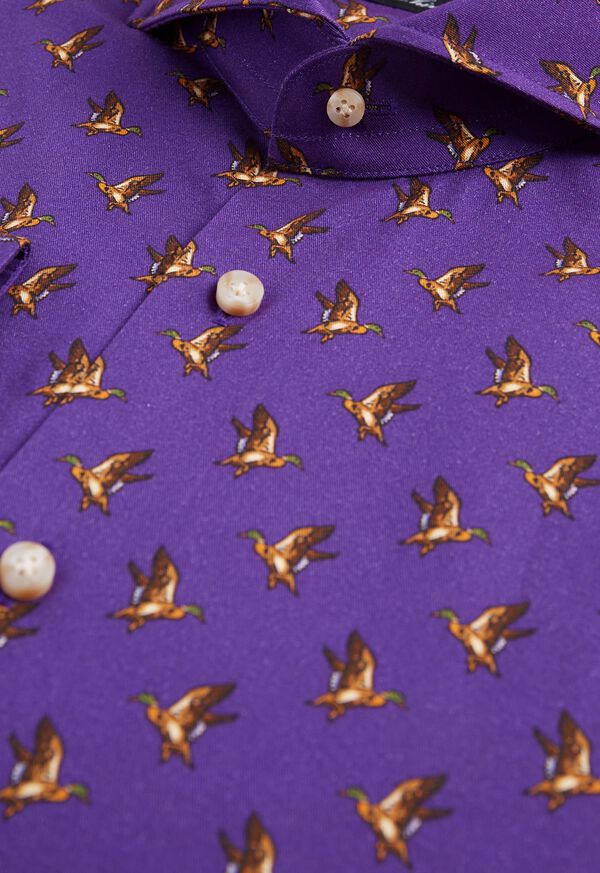 Paul Stuart Printed Geese Brushed Cotton Shirt, image 2