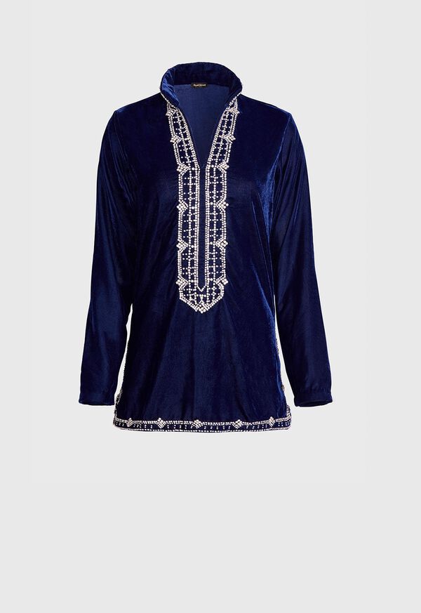 Paul Stuart Diamond Velvet Tunic, image 1