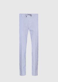 Paul Stuart Blue & White Stripe Seersucker Drawstring Pant, thumbnail 1