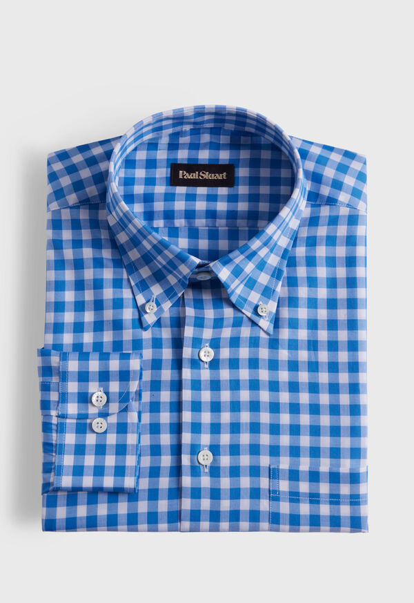 Paul Stuart Cotton Gingham Sport Shirt, image 1