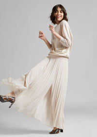 Paul Stuart Long Pleated Skirt, thumbnail 3
