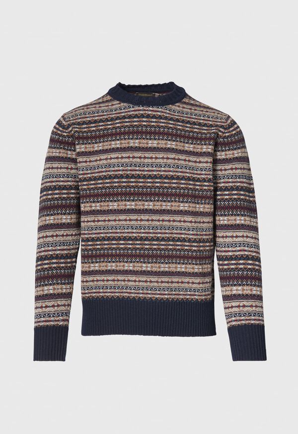 Paul Stuart Fair Isle Crewneck Sweater