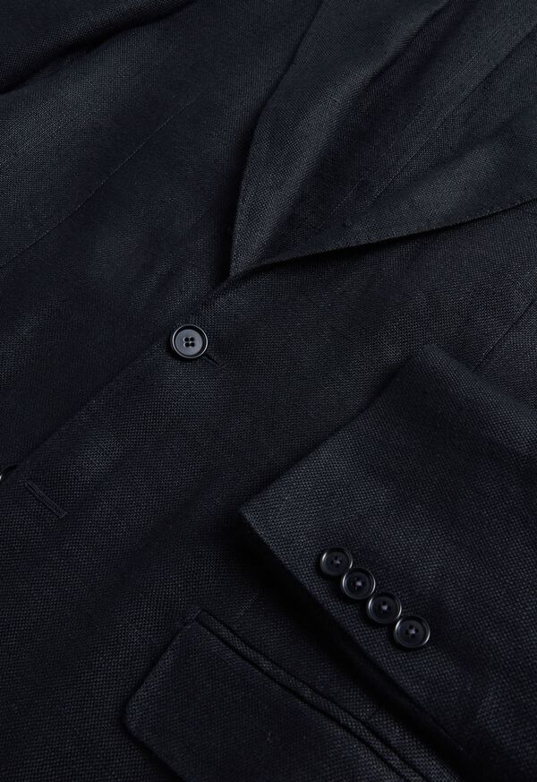 Paul Stuart Black Linen Two-Button Jacket, image 3