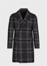 Paul Stuart Plaid Double Breasted Coat, thumbnail 1